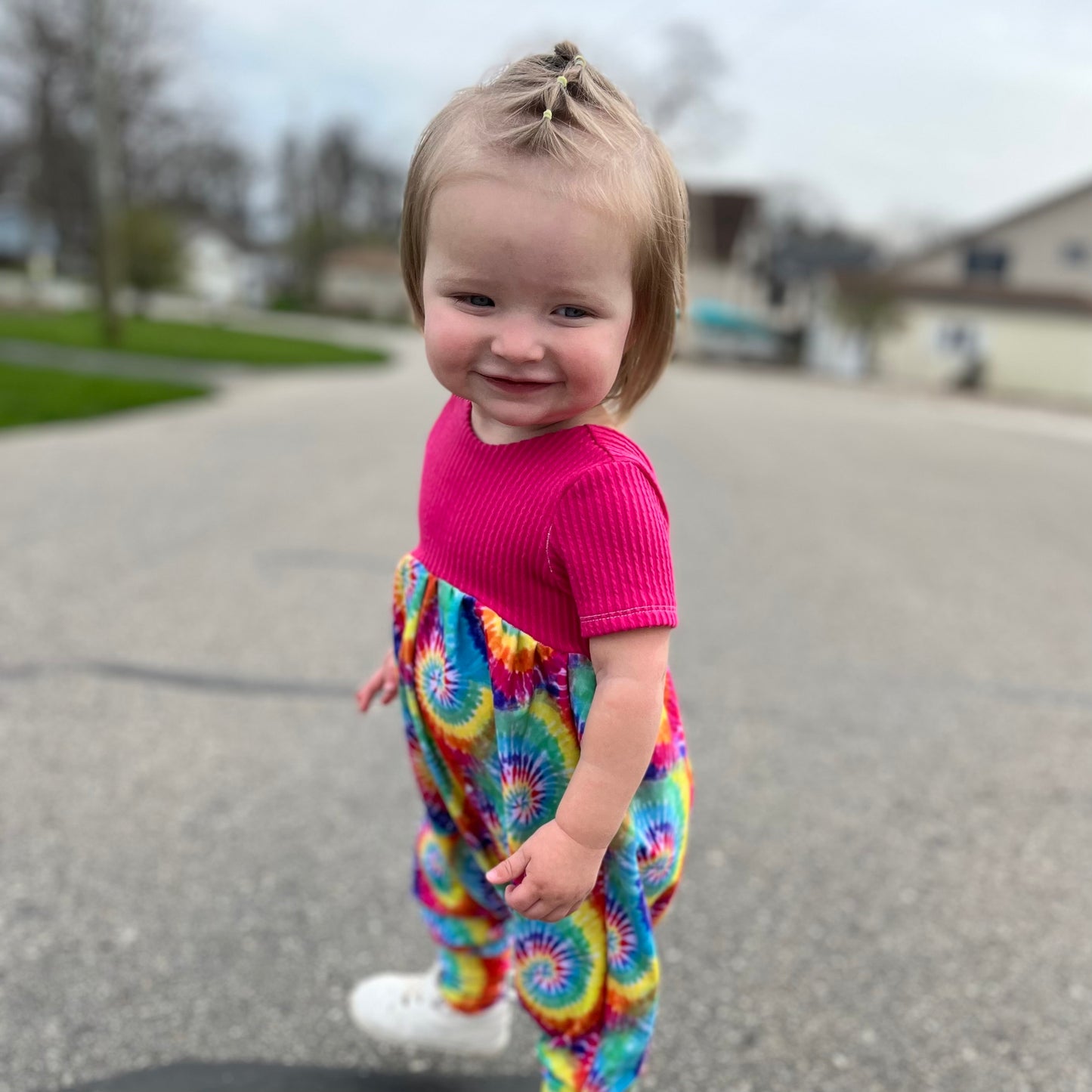 Rainbow Tie Dye || Alley Cat Romper