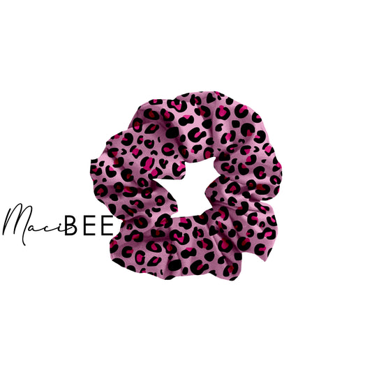 Pink Leopard || Scrunchie