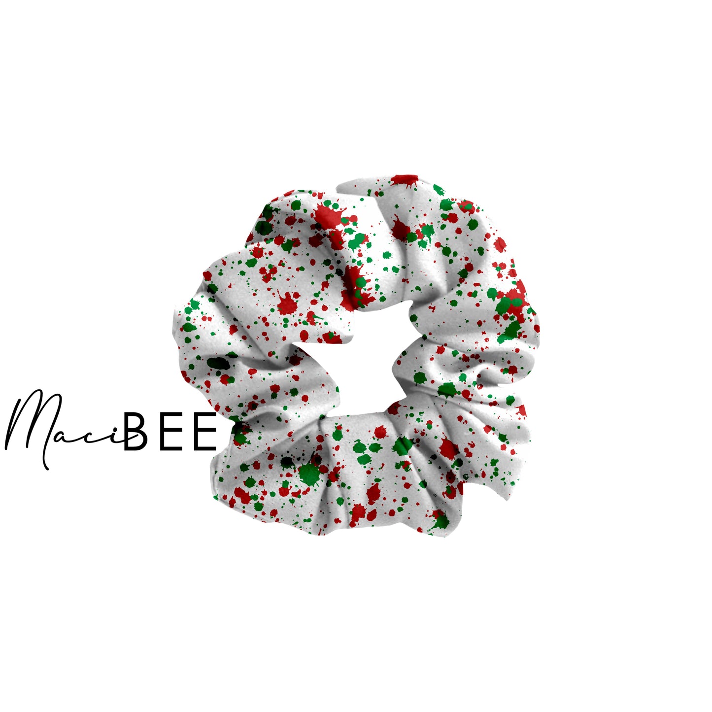 Christmas Splatter || Scrunchie