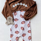 Football Laces Honey Top OR Football Ollie Romper