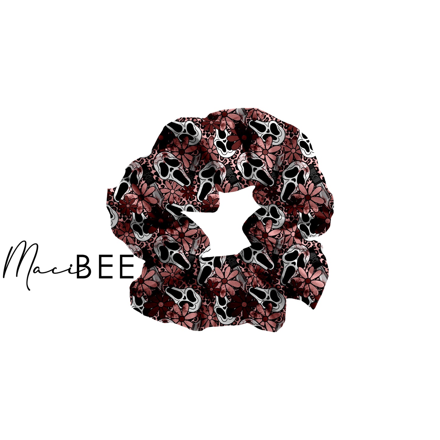 Leopard Ghost Face || Scrunchie