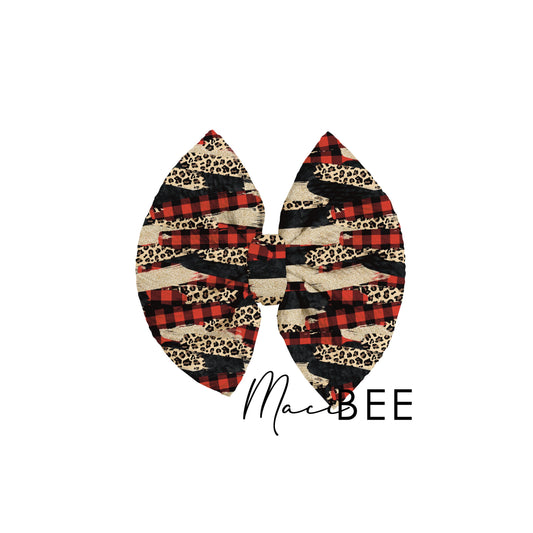 Leopard Buffalo Plaid || MaciBow OR MaciWrap