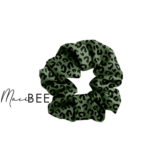 Light Green Leopard || Scrunchie