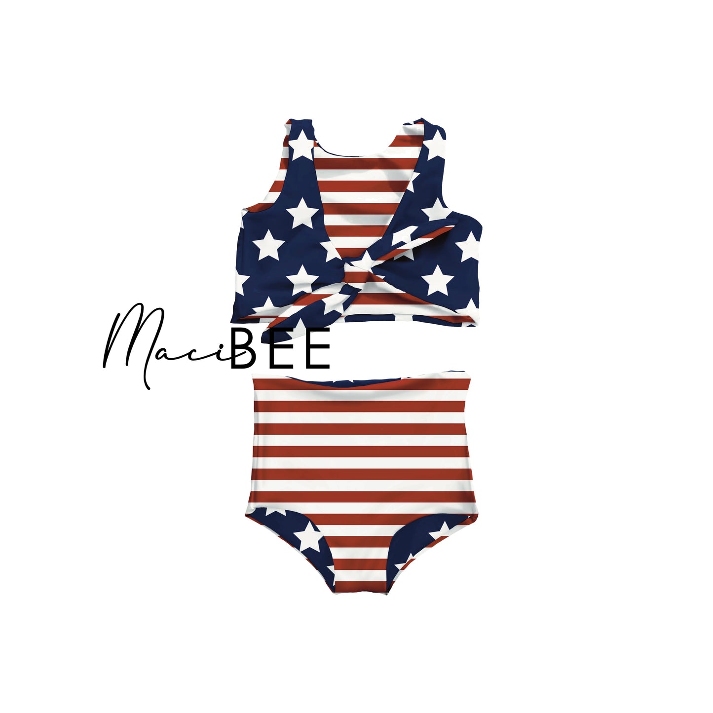 Stars + Stripes || Reversible Swimsuit