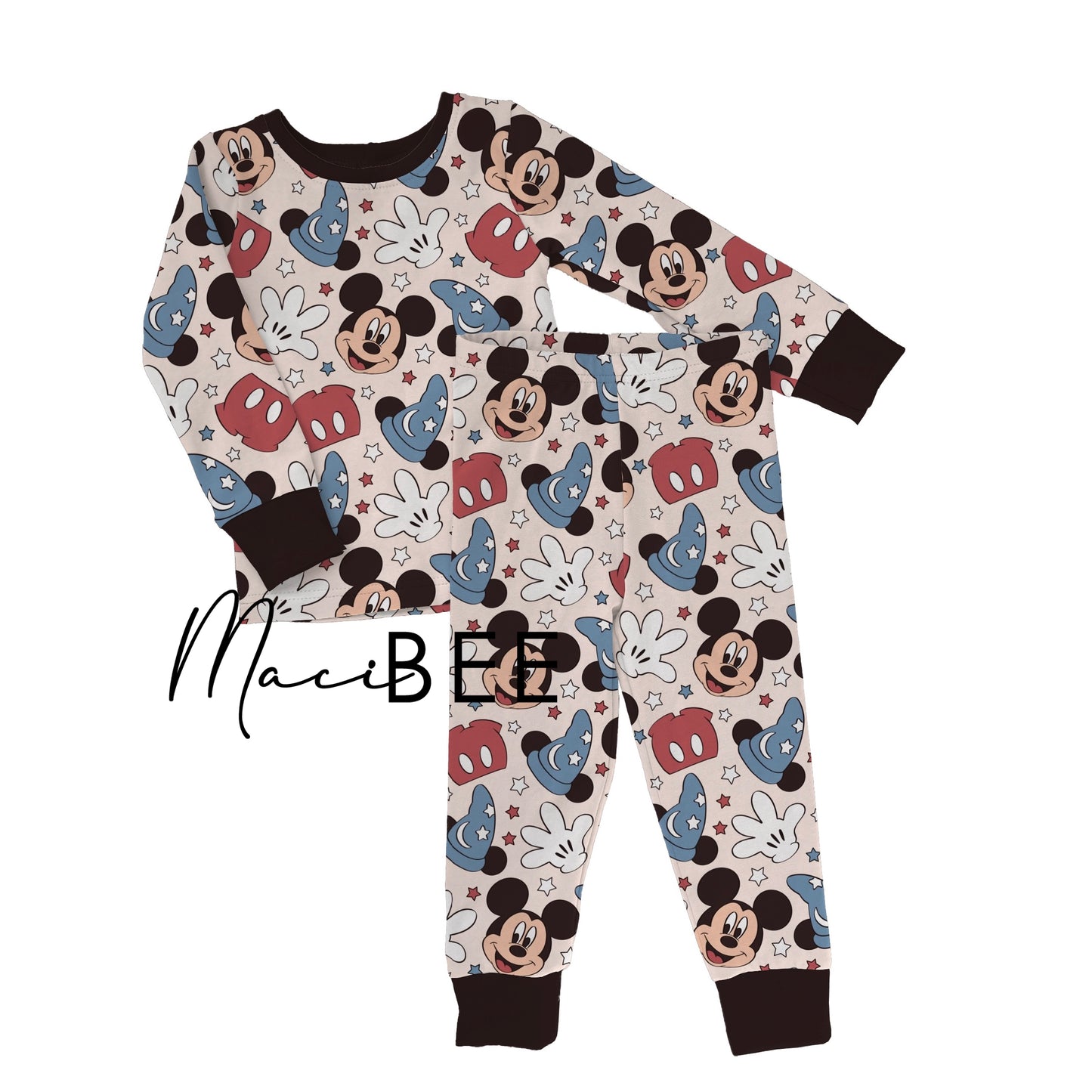 Red + Blue Mouse || Pajama Set