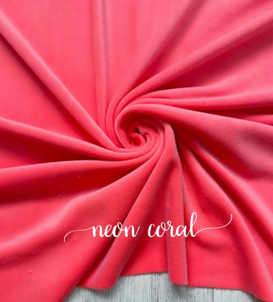 NEON CORAL PLUSHY VELVET