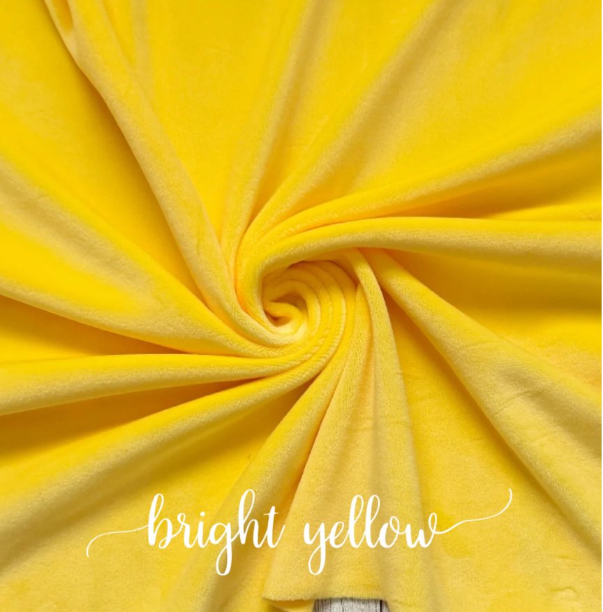 BRIGHT YELLOW PLUSHY VELVET