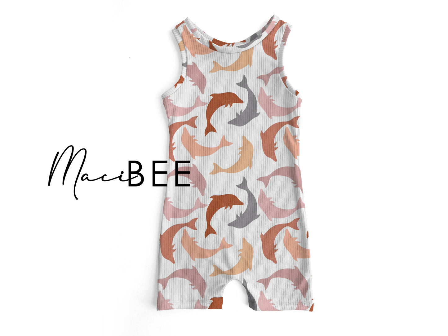 Retro Dolphins || Ollie Romper