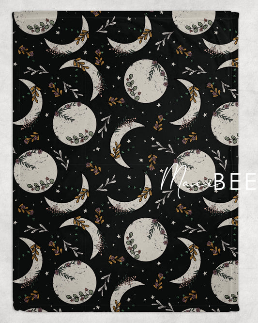 Floral Moon Phases || Blanket