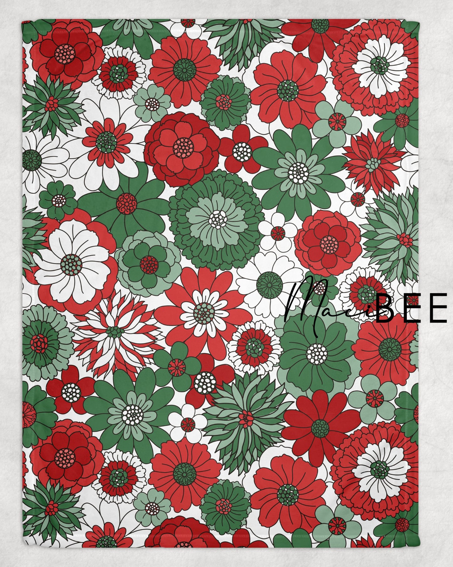 Christmas Floral || Blanket